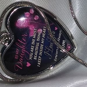 SET "DAUGHTER"Necklaces from MOM, w/ giftboxs/bags